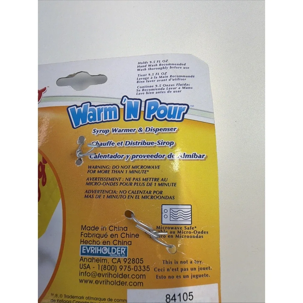 Kellogg's‎ Eggo Waffle Warm and Pour Waffle Shaped Syrup Dispenser For Breakfast